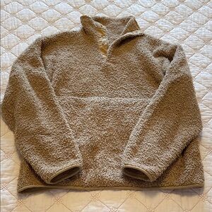 Skims Brown Cozy Fleece Sweater